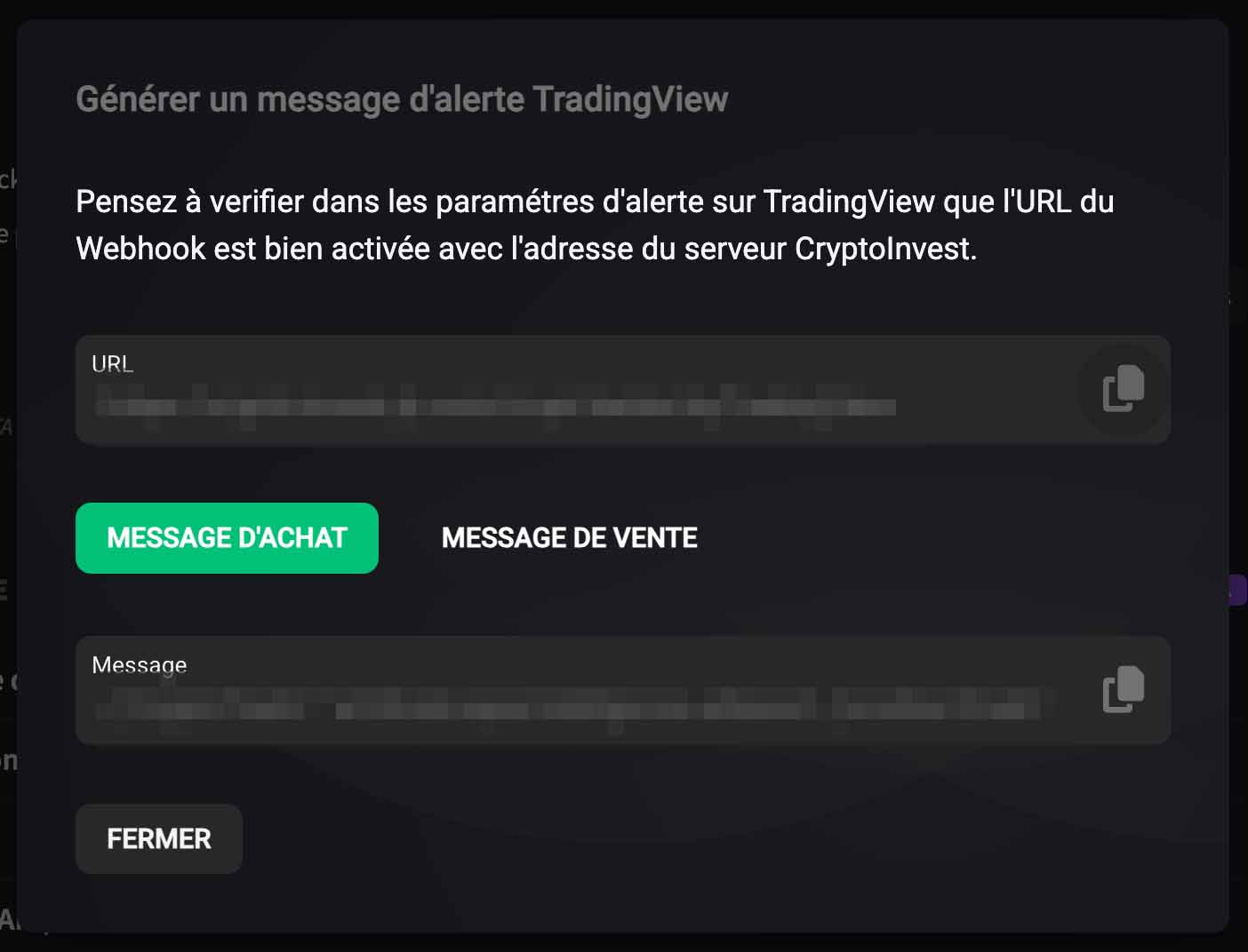 Alertes TradingView pour portefeuilles crypto